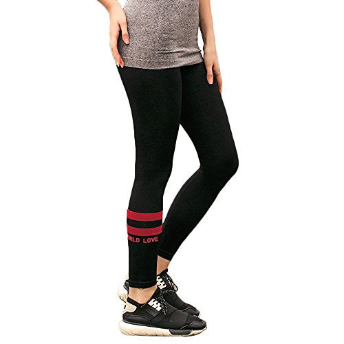 Juniors Stretch Fit Leggings with Double Stripe Design for Yoga, Sports, Running, Gym